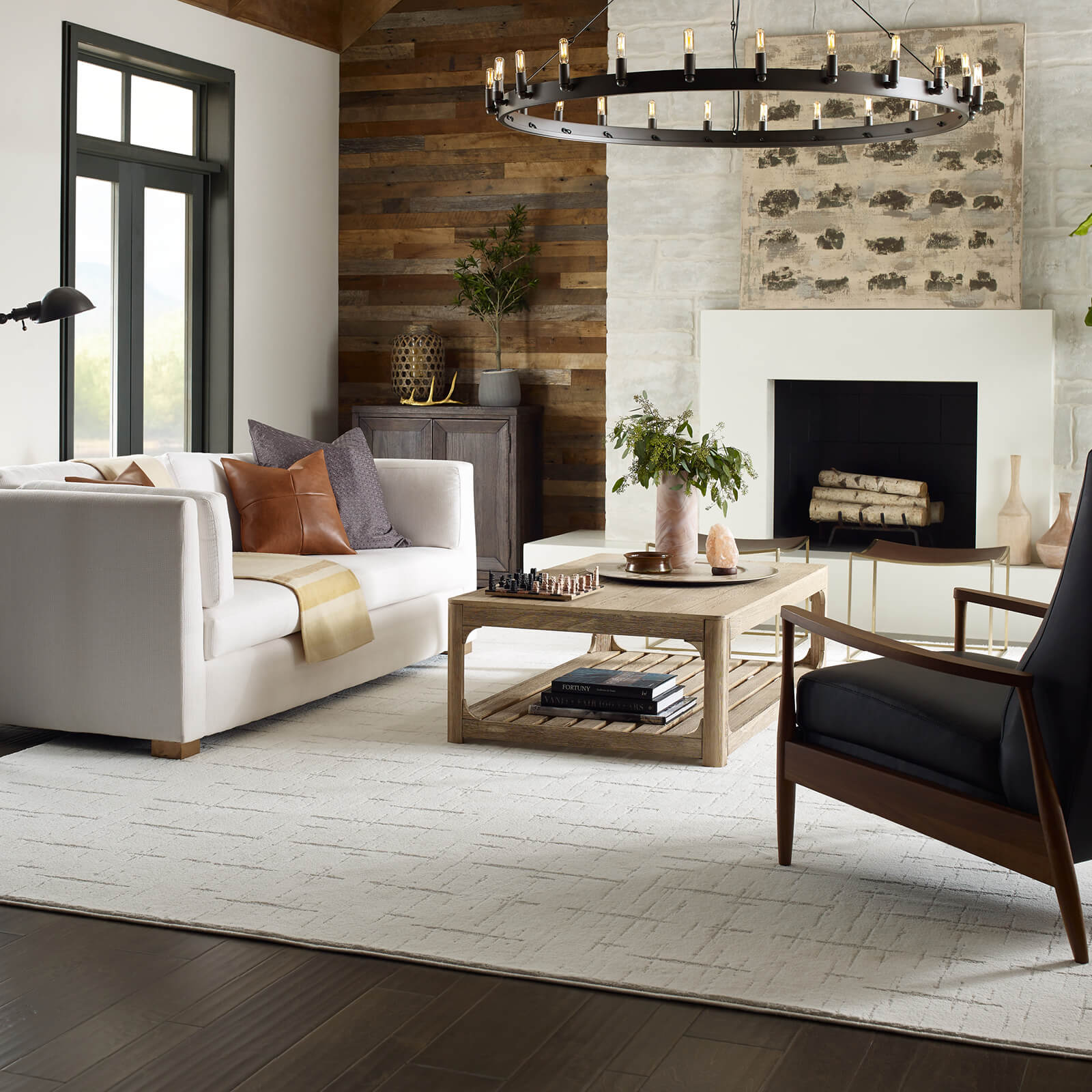 Hardwood flooring in living room | Rockwall Floor and Paint