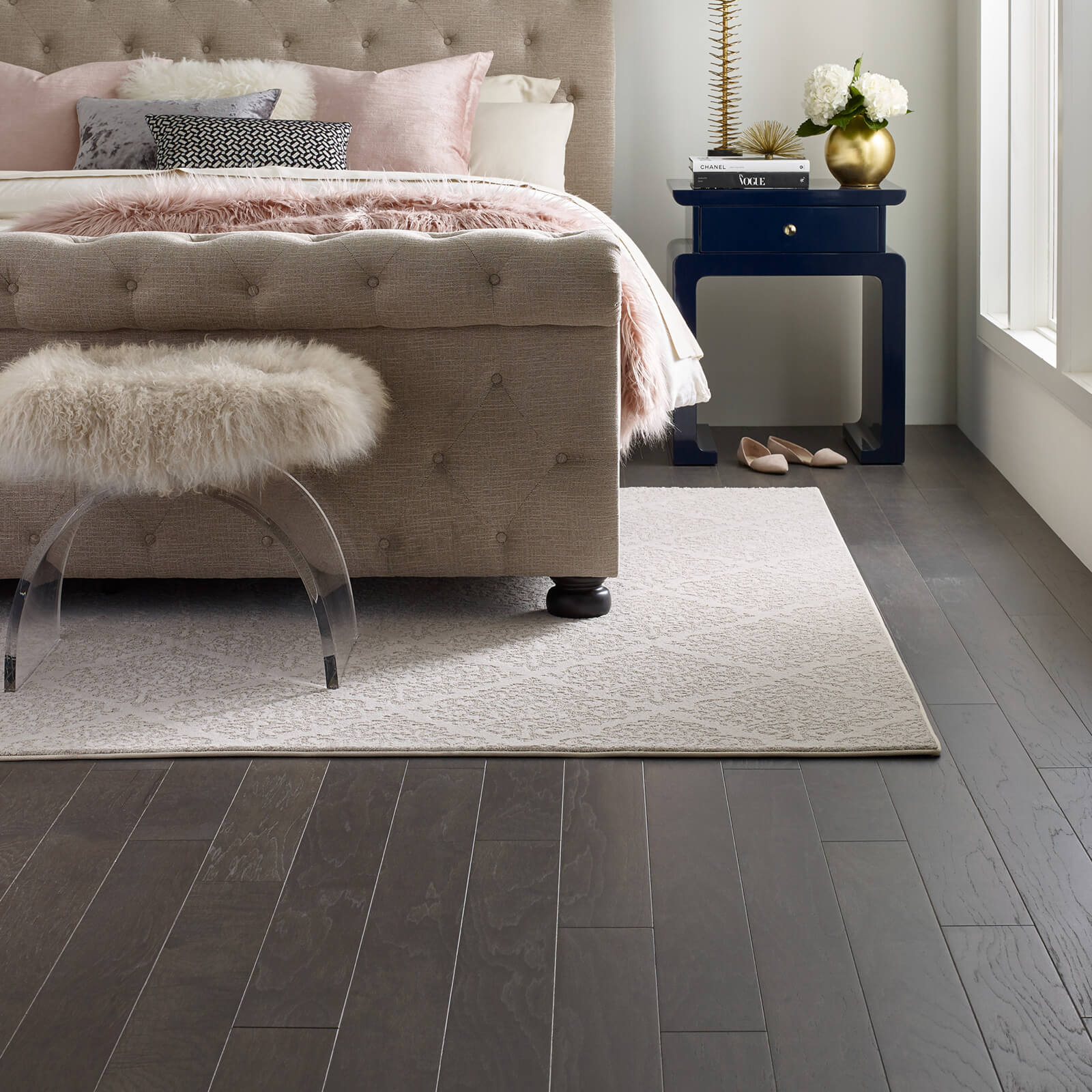 Hardwood flooring in bedroom | Rockwall Floor and Paint