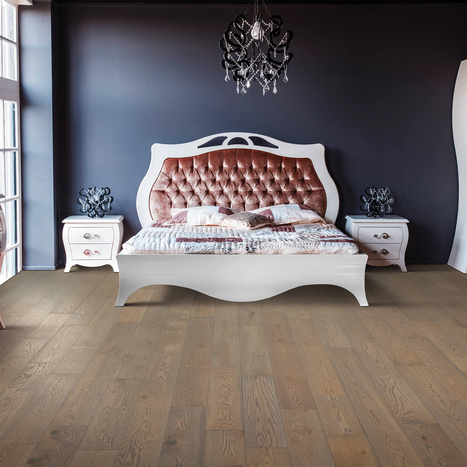Hardwood flooring in bedroom | Rockwall Floor and Paint