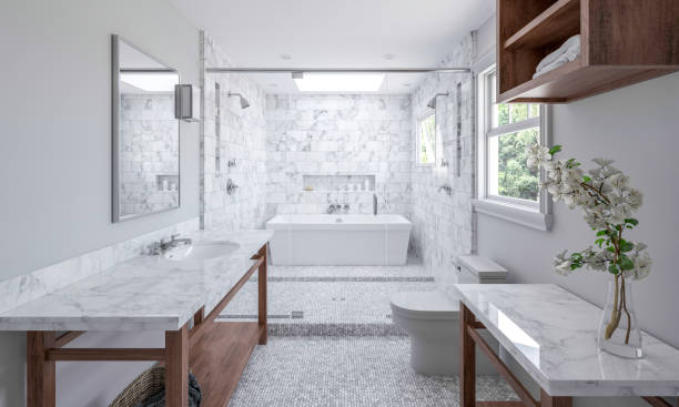 Bathroom natural Stone | Rockwall Floor and Paint